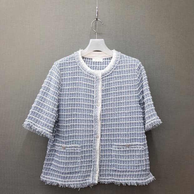 한섬 SJSJ 2022 트위드 반팔 자켓 F사이즈