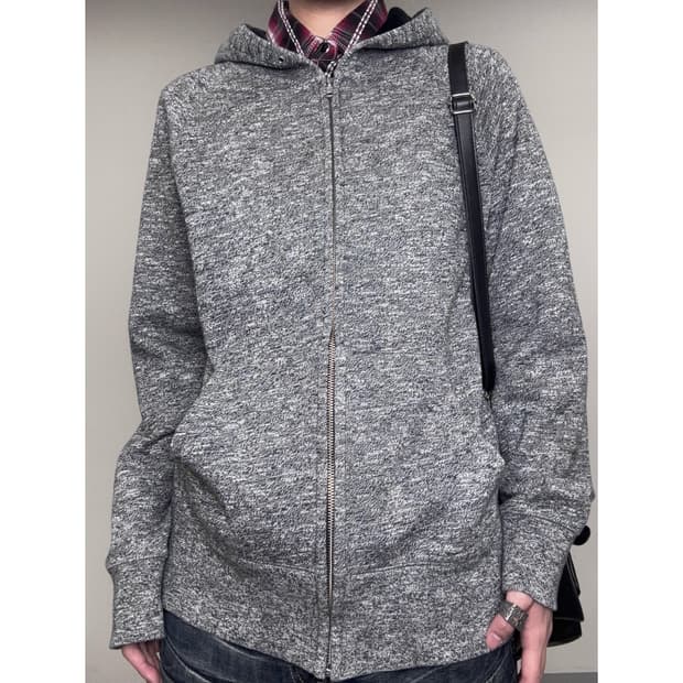 빈티지 기모 후드집업