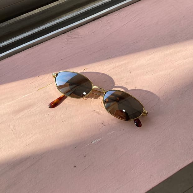 빈티지 레오파드 금테 선글라스