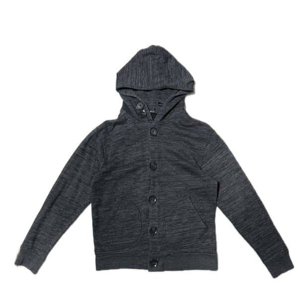 더블 단추 포켓 후드 집업