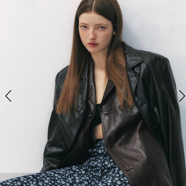 새상품) 노머 블랙 레더 자켓 / 정가: 26.9만