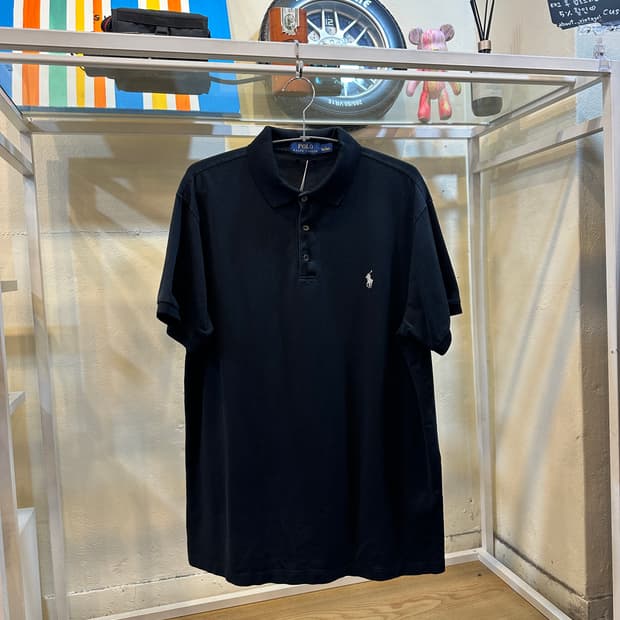 폴로 랄프로렌 메시 반팔 카라티 블랙 L