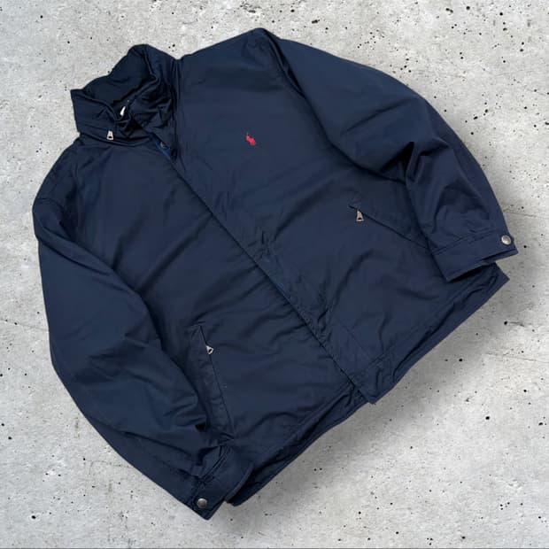 [XL] 폴로 랄프로렌 폴리쉘 기모안감 네이비 블루종 자켓 B621