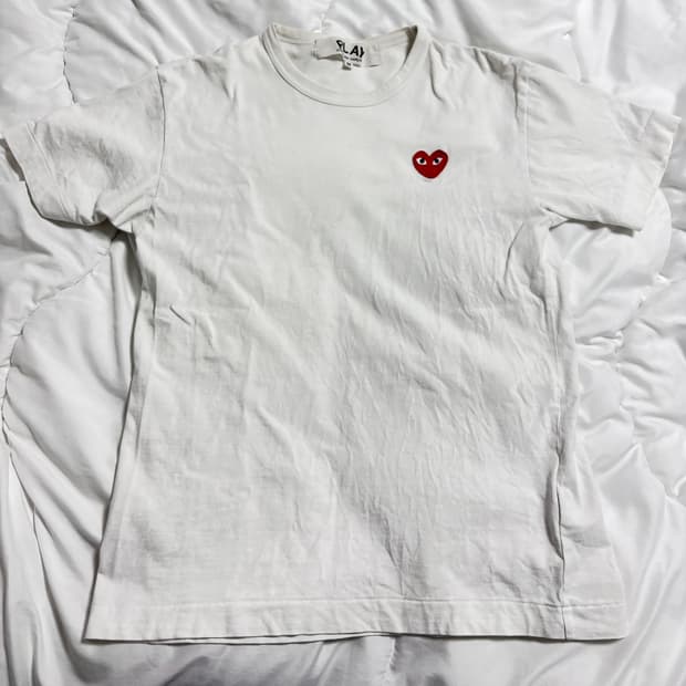 (정품)꼼데가르송 레드와팬 티셔츠