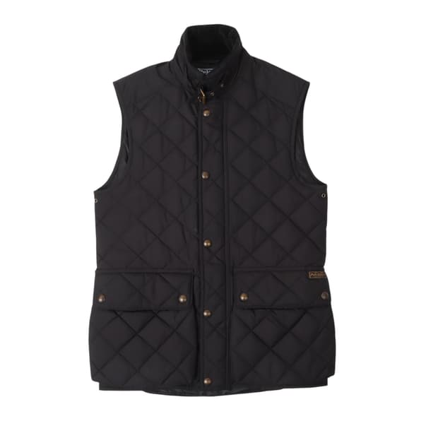 폴로 랄프로렌 블랙 코듀로이 퀄팅 베스트