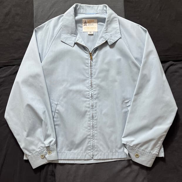 80s 빈티지 런던포그 헤링턴 자켓 스윙탑 블루종