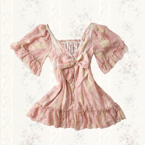 빈티지 리즈리사 플라워 원피스