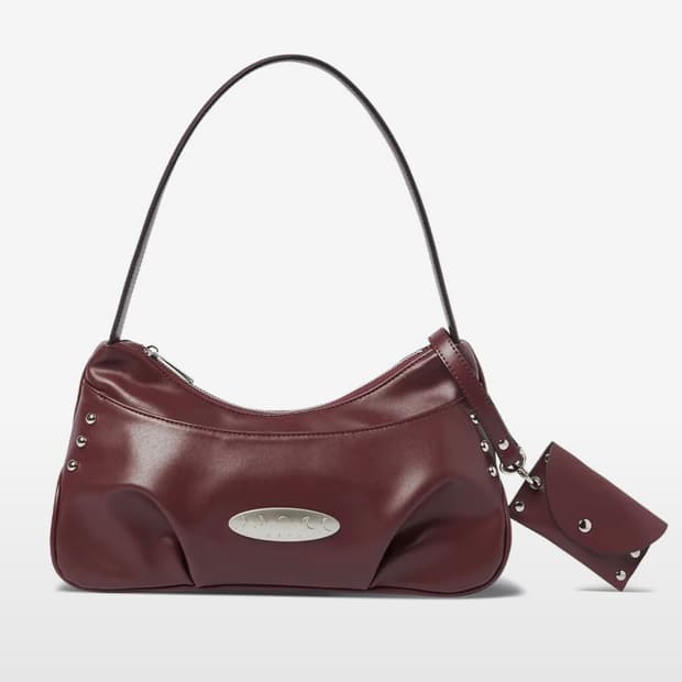 엔와이엑스엑스 P.O.M 호보 백 버건디