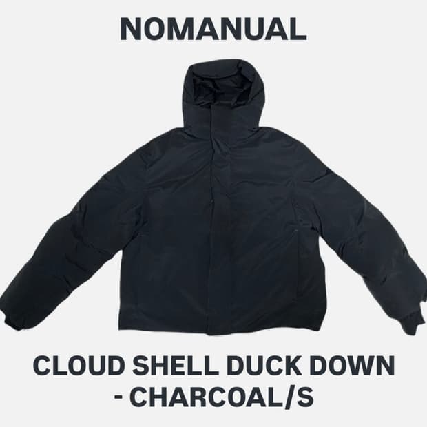 노매뉴얼 클라우드 쉘 덕다운 차콜 S