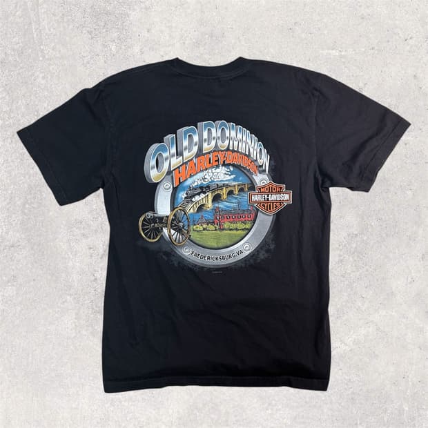 할리 데이비슨 그래픽 반팔 튜블라 티셔츠 L Made in USA