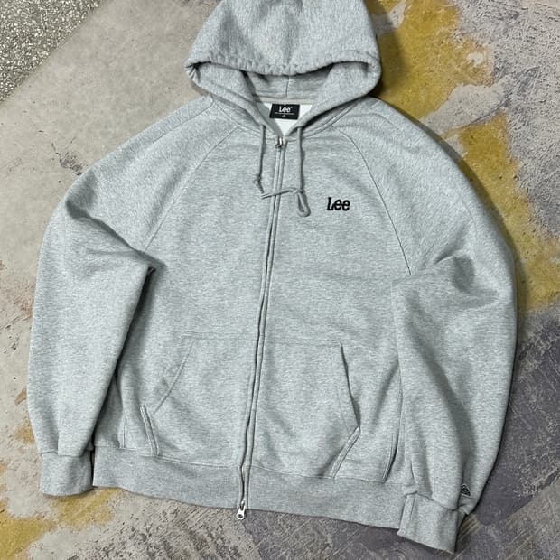 Lee 오버핏 회색 후드집업