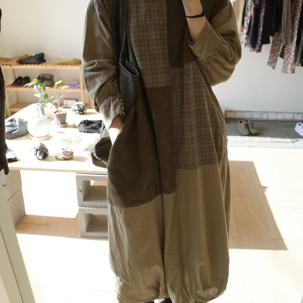 도트 체크 원피스