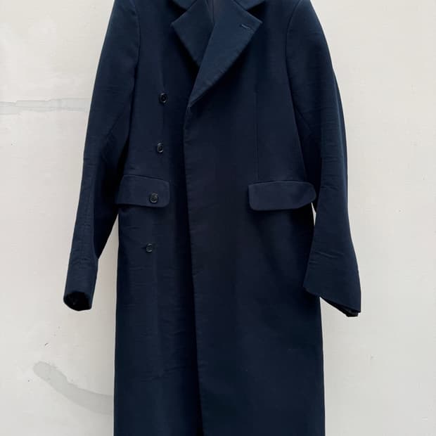 베트멍 17fw 몰스킨 코트 다크네이비 VETEMENTS
