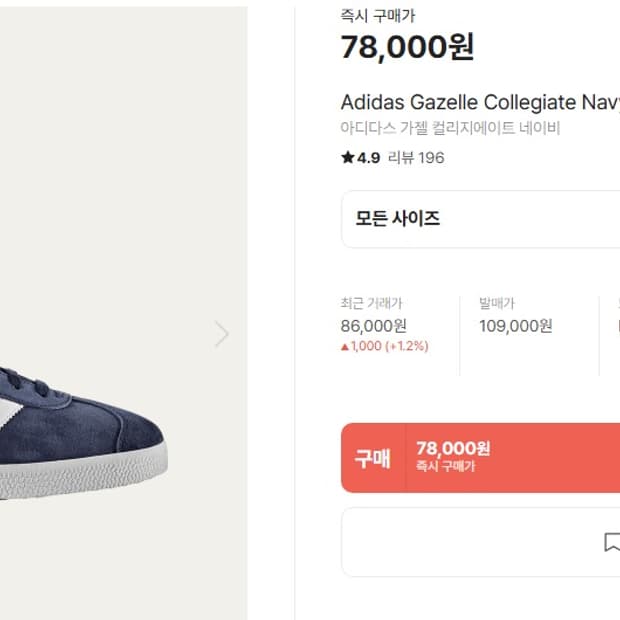 아디다스 가젤 네이비 265