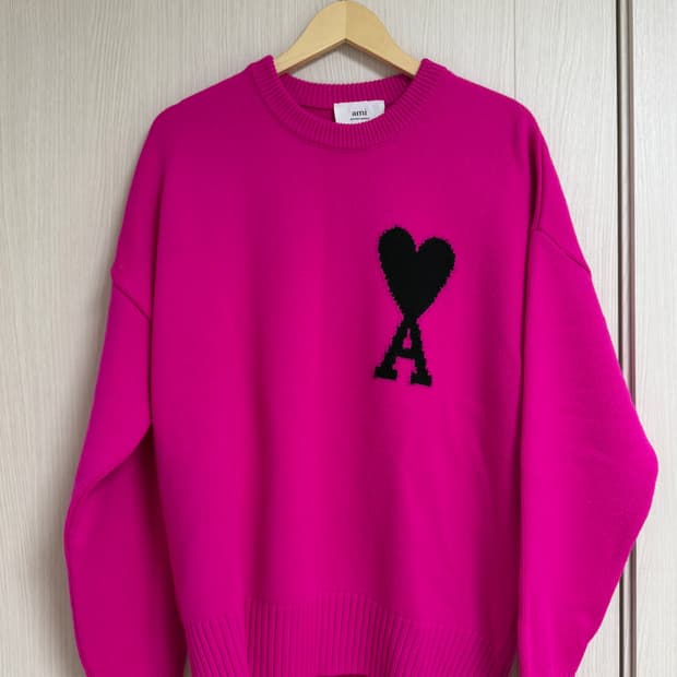 아미 빅하트 로고 니트 M