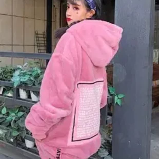 겨울 오버사이즈 루즈핏 핑크후드