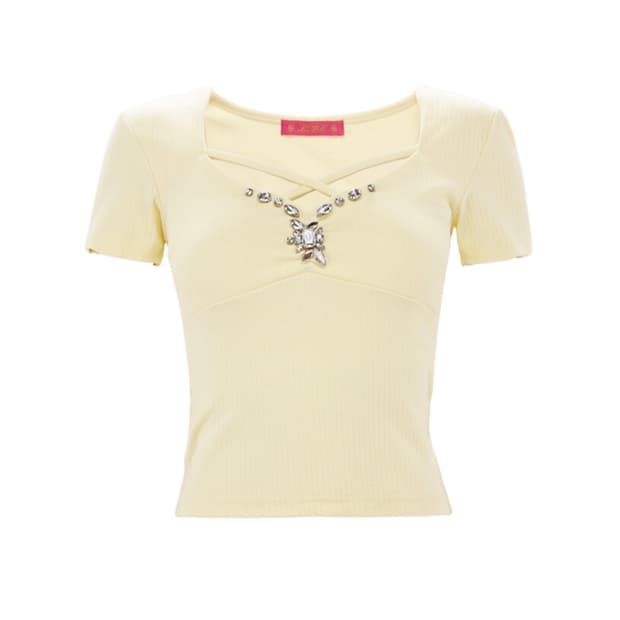베이비메탈클럽 Princessa jewel top (yellow)
