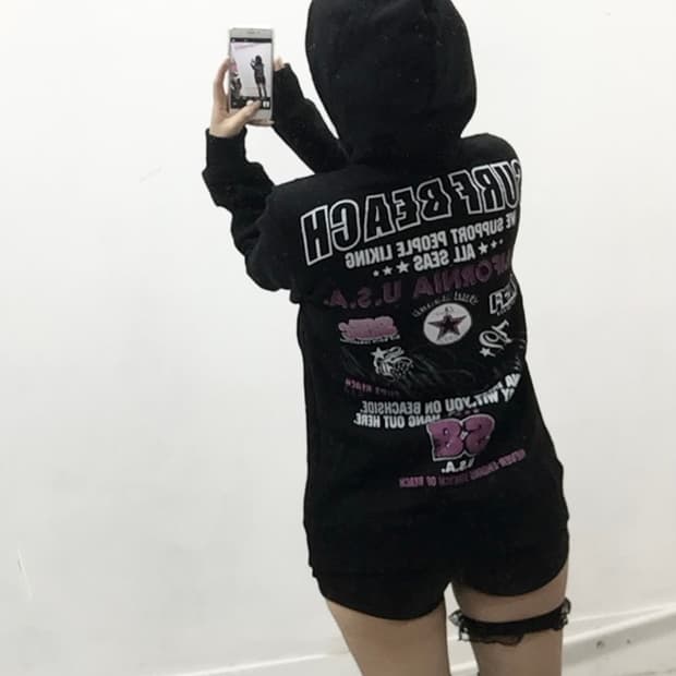 [RUDE GARRET] 펑크 y2k 레터링 후드티