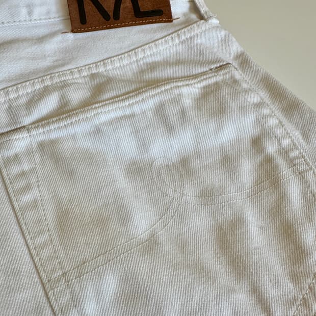 RRL 더블알엘 스트레이트핏 크림진 셀비지 데님 32-32 신품급