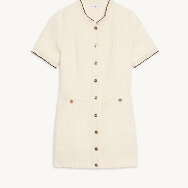 산드로 트위드 미니원피스