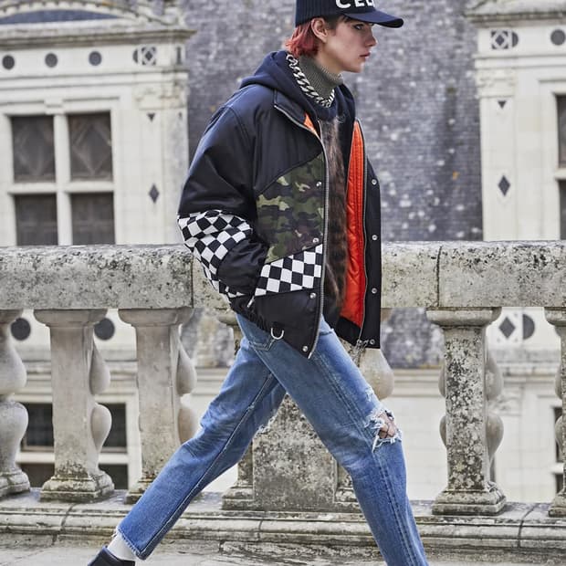 셀린느 루즈 카모체커보드 봄버