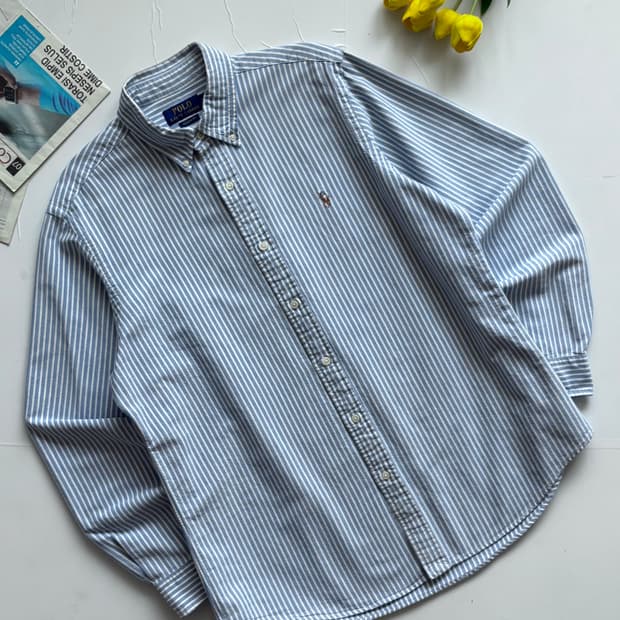 Polo 폴로랄프로렌 QR 스트라이프 셔츠