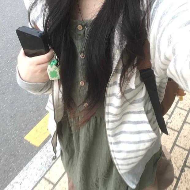 빈티지 그린 원피스