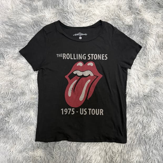 롤링스톤즈 1975 US Tour 티셔츠 faded