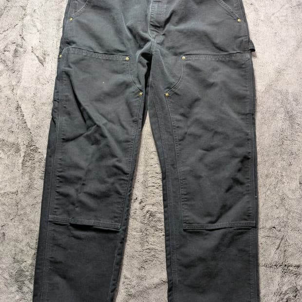 OG USA Vintage 칼하트 B01 BLK 더블니 팬츠 38X30