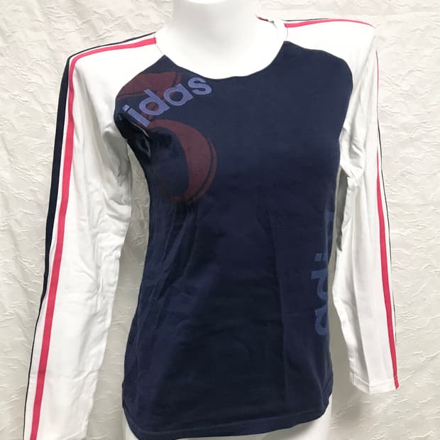 빈티지 아디다스 00s y2k 레터링 트랙 롱슬리브 탑