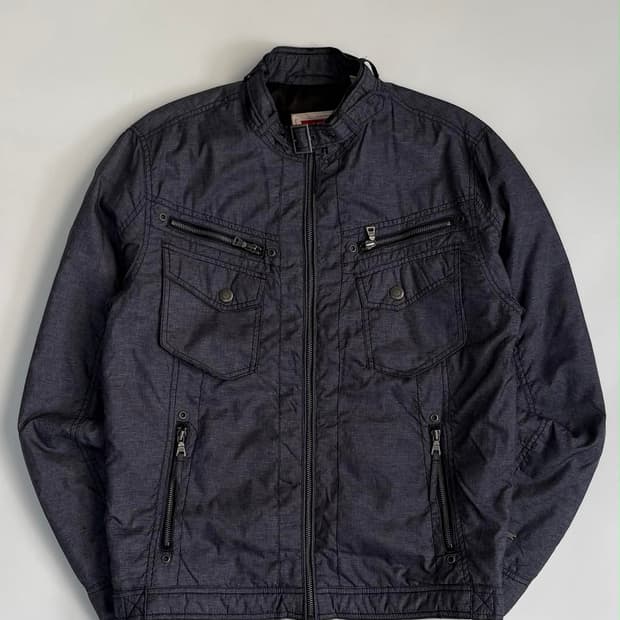 [M] 리바이스 유틸리티 벨티드 바이커 패딩 자켓