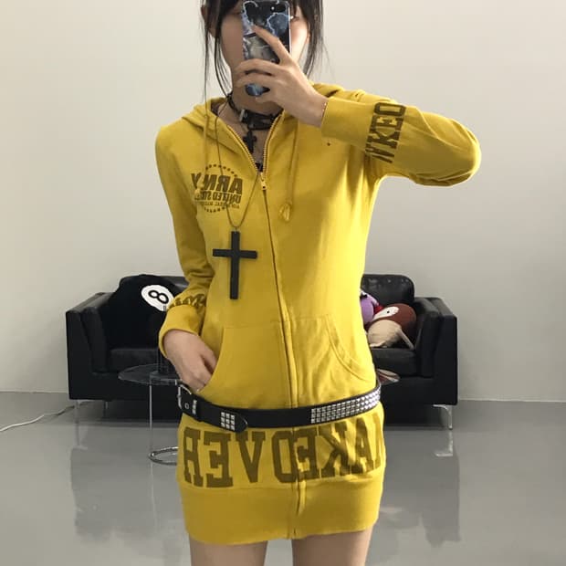 Jpn Y2k Zip Up Hoodies
