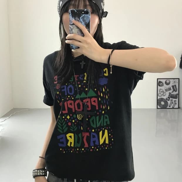 WWF 빈티지 프린팅 반팔 