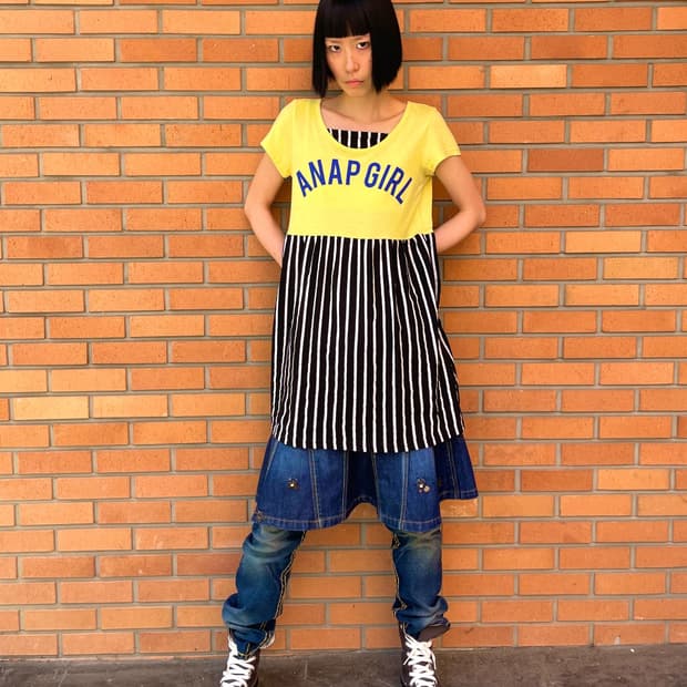 Anap Girl Stripe Yellow T-shirt