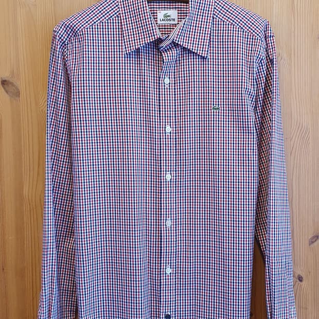100.라코스테 스판 체크셔츠 
