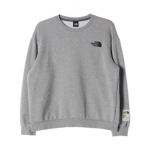 노스페이스 에센셜 로고 맨투맨 그레이 L