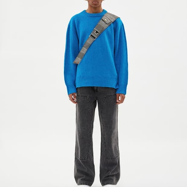 앤더슨벨 인사이드아웃 더블니 카펜터 흑청 데님 팬츠 S 30