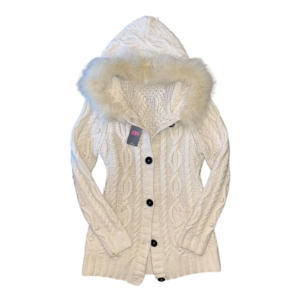 후드퍼 꽈배기니트 가디건 y2k갸루모리펑크