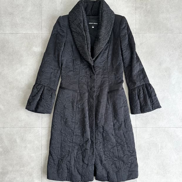 조르지오 아르마니 2005fw 아카이브 퀄팅 쇼울 코트