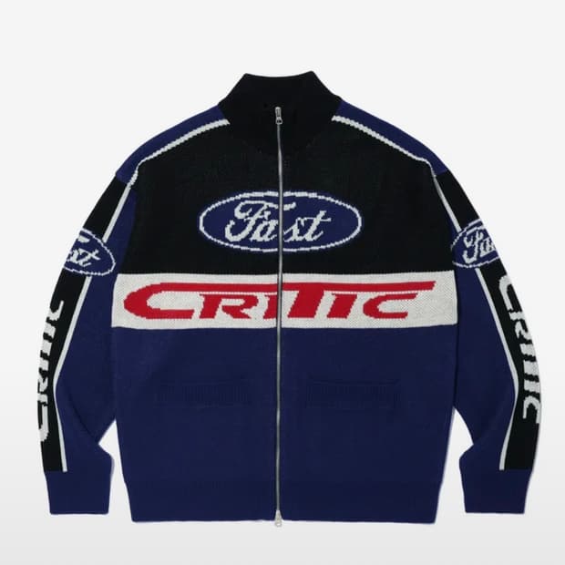 크리틱 레이싱 니트 자켓 m