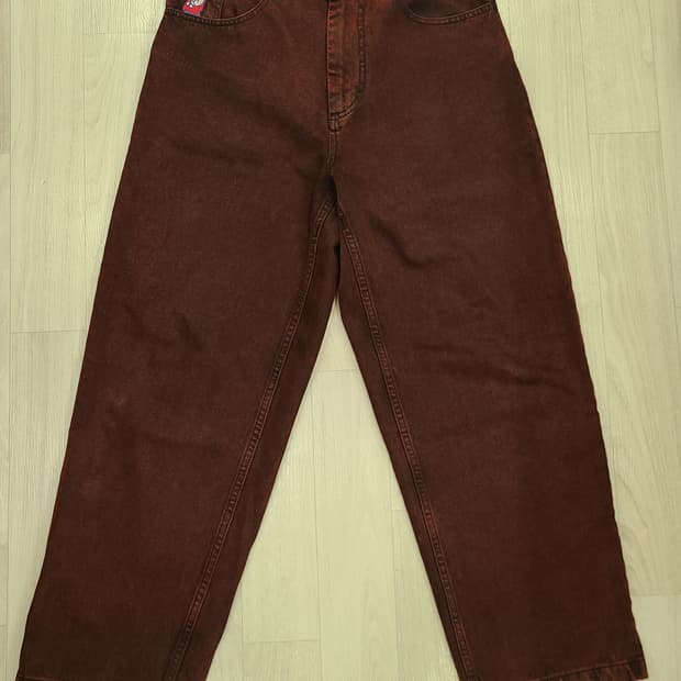 폴라스케이트 구형 빅보이팬츠 레드블랙 s사이즈