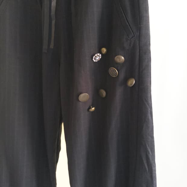 [jpn vtg] button jogger pants