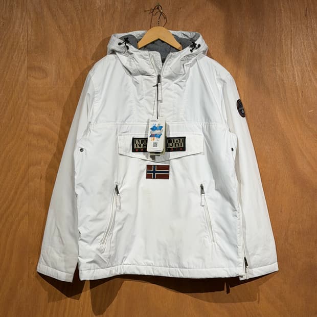 미사용)나파피리 화이트 스키 아노락 점퍼 XL