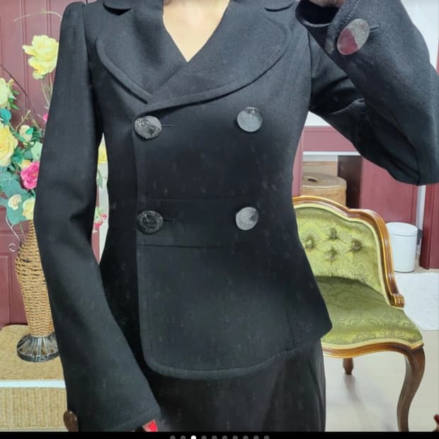 오즈 세컨 울소재 더블버튼 쟈켓