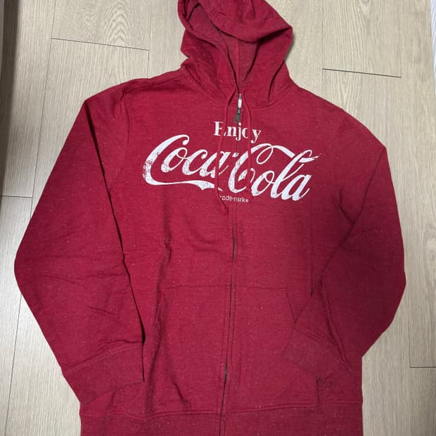 빈티지 코카콜라 오피셜 후드 집업 레드 L