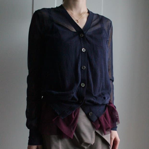 Sacai see-through cardigan