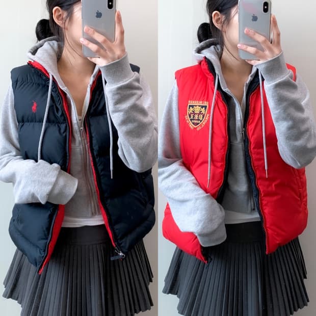폴로 패딩 조끼