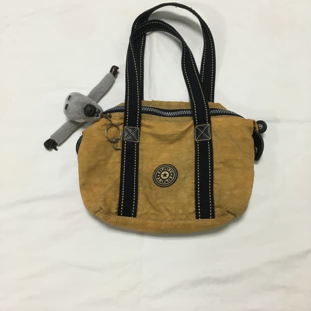 키플링 kipling 옐로브라운 토트백
