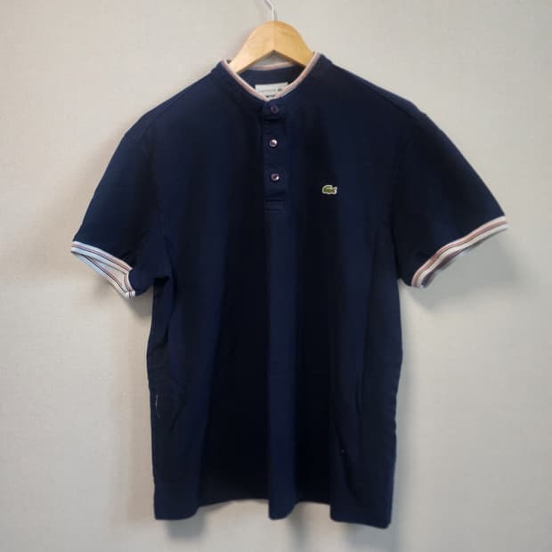 [105] 라코스테 차이나넥 반팔티 네이비