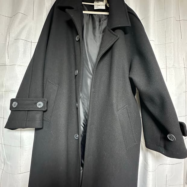 로어링라드 울 오버 발마칸 코트 블랙 M